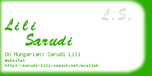 lili sarudi business card